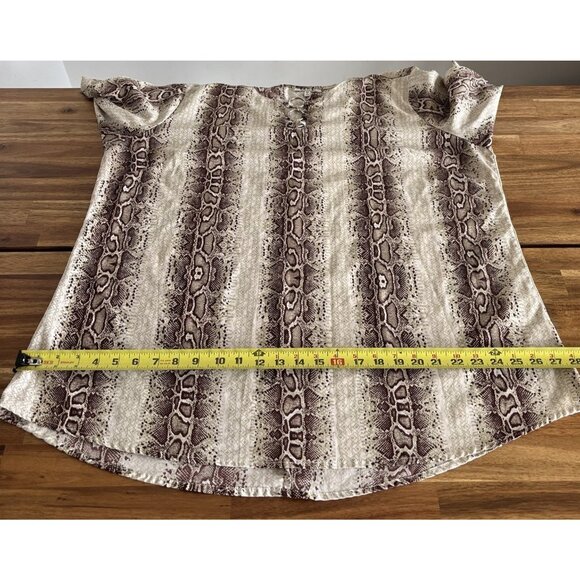 Mph Collection Women’s 3x Snake Print Blouse Top Snake Print Boho Artsy Office - Picture 11 of 14